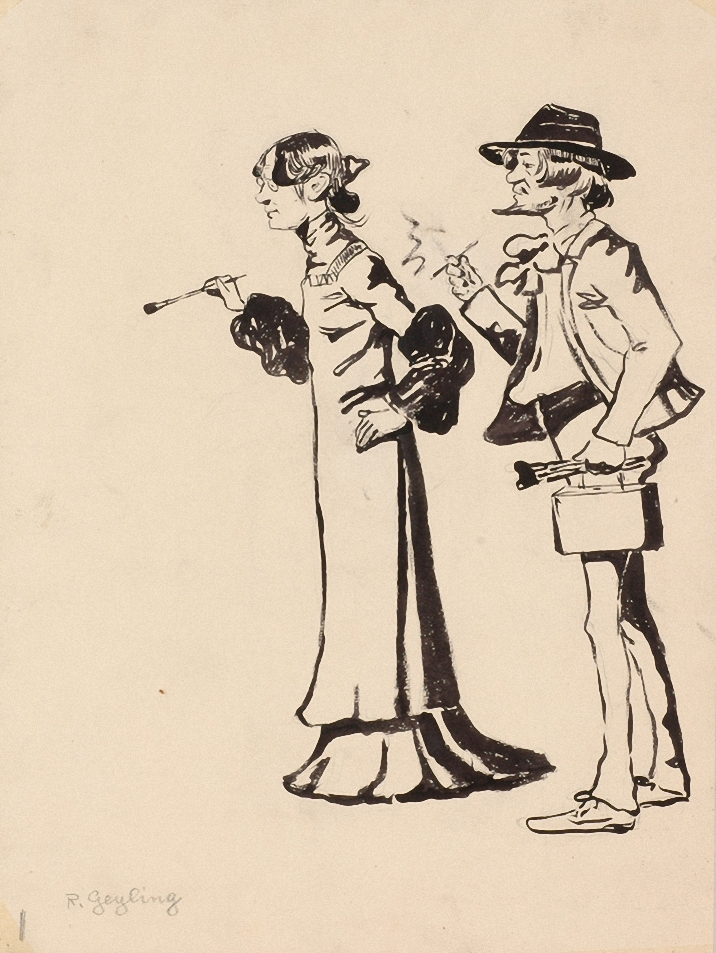 The Artist And His Girlfriend Rafaela Kikiewicz by Remigius Geyling